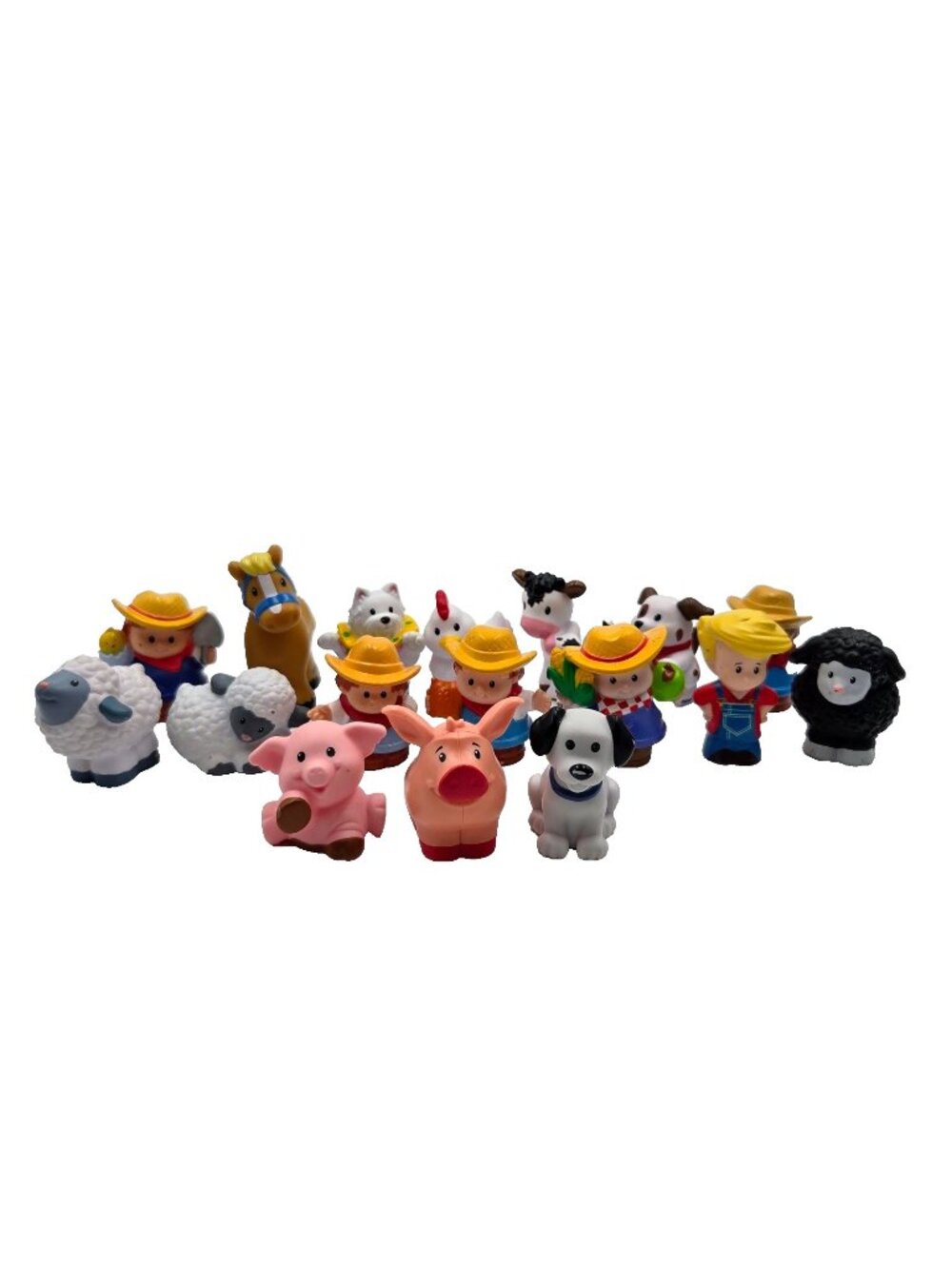 Fisher Price Little People Toys Vintage 1997 Lot Of 17 Farm Animal Cow Pig Chick